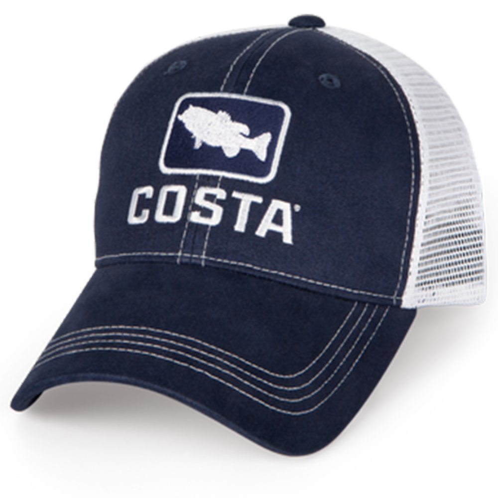 Costa Bass Trucker Hat - Navy and White