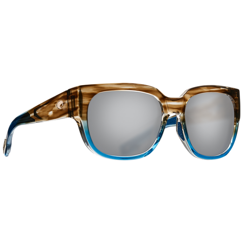 Costa Waterwoman Womens Sunglasses - Shiny Wahoo Frames with Gray Silver Lens