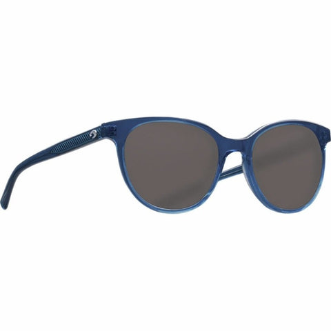Costa Isla Women's Sunglasses - Shiny Deep Teal Crystal Frames with Gray Lens