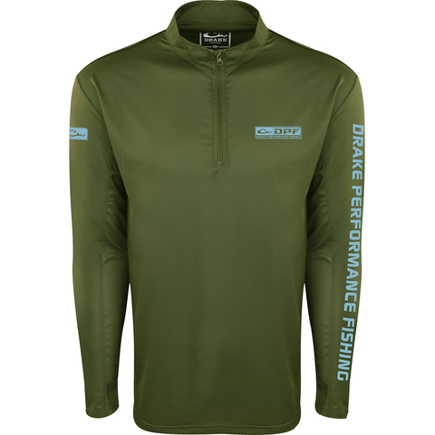 Drake Shield 4 Arched Mesh Back 1/4 Zip Crew Long Sleeve