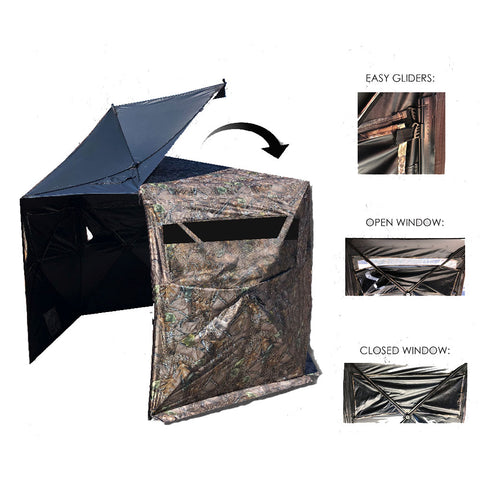 World Famous Sports Lodge Hunting Blind - Curly Tan Camo